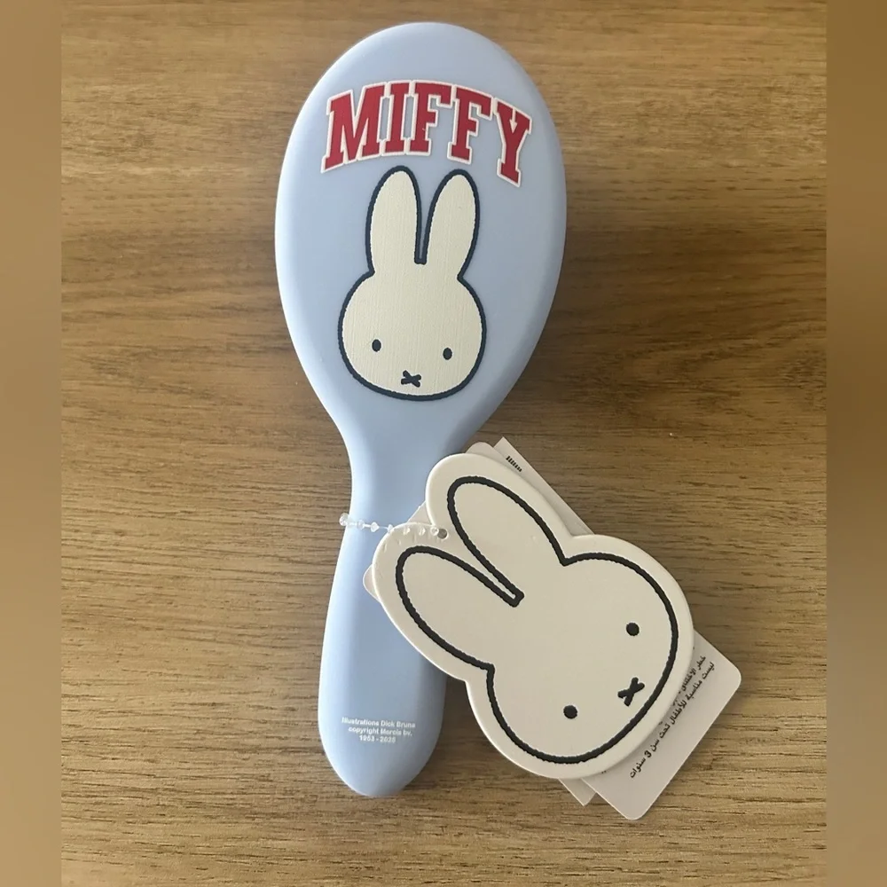 Miffy Kids Hair Brush Blue Bunny Design NWT